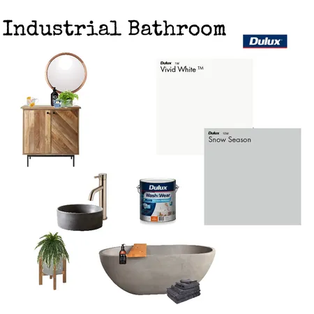 Dulux Industrial style bathroom Interior Design Mood Board by Dulux Colour Design Service on Style Sourcebook