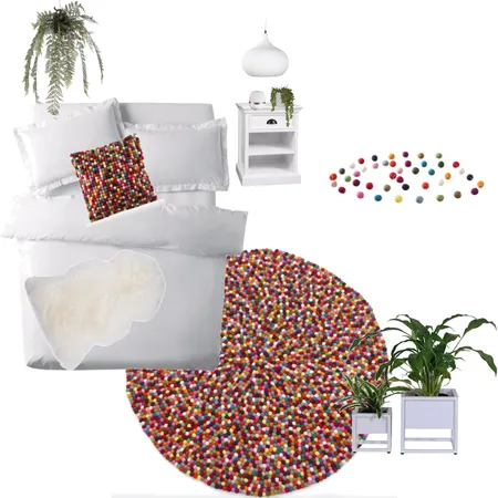 Felt Ball Decor Bedroom Inspo Interior Design Mood Board by Kreate_Interiors on Style Sourcebook