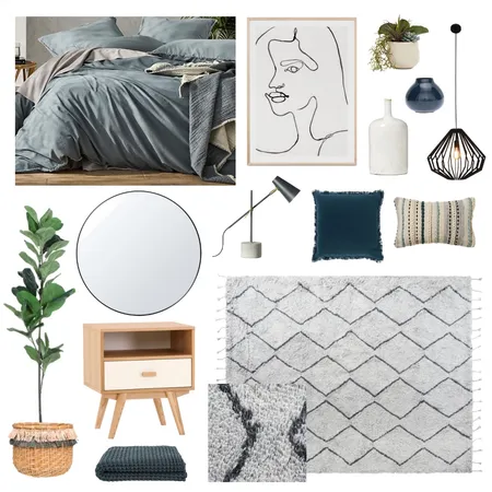 Karen Guest Bedroom Interior Design Mood Board by Thediydecorator on Style Sourcebook
