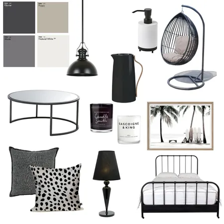 black Interior Design Mood Board by xanthebennett on Style Sourcebook