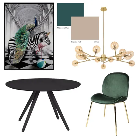Zebra Party Dining Room Interior Design Mood Board by Clarice & Co - Interiors on Style Sourcebook