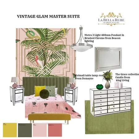 Vintage glam master suite Interior Design Mood Board by La Bella Rube Interior Styling on Style Sourcebook