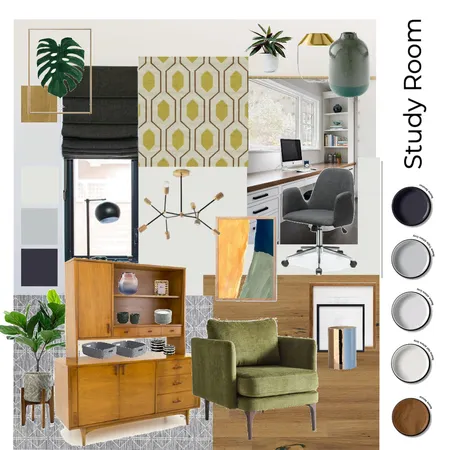 Study Room Moodboard Interior Design Mood Board by CLEVERinteriors on Style Sourcebook