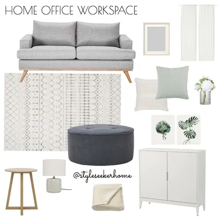 Home Office Workspace Interior Design Mood Board by styleseekerhome on Style Sourcebook