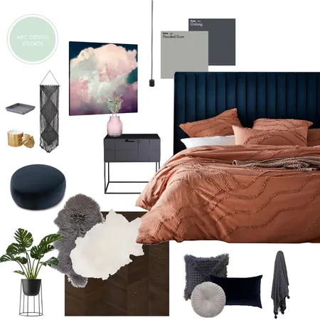 Moody Bedroom Vibes Interior Design Mood Board by Arc Designs on Style Sourcebook