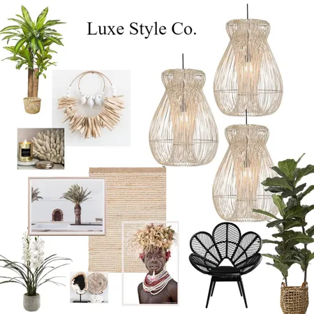 Coastal Boho Entrance Interior Design Mood Board by Luxe Style Co. on Style Sourcebook