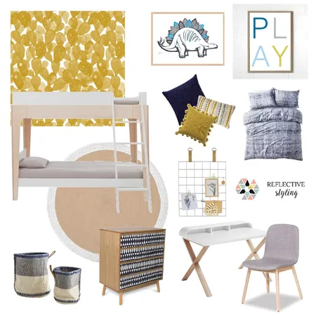 Boys Bedroom Interior Design Mood Board by Reflective Styling on Style Sourcebook