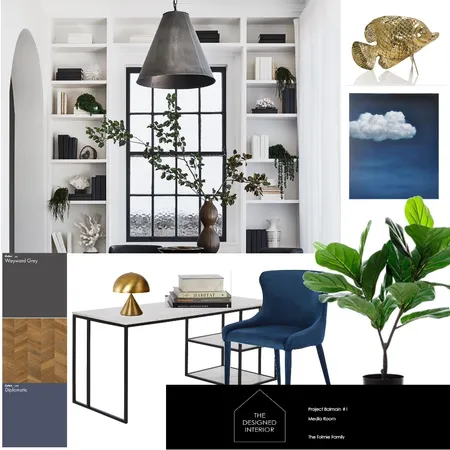 Study/Media Room Assignment Interior Design Mood Board by ChristieC on Style Sourcebook