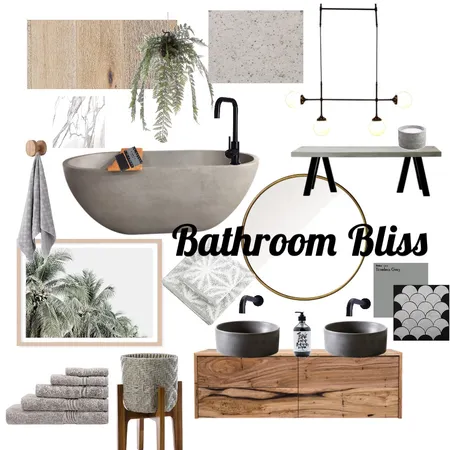 Bathroom Bliss Interior Design Mood Board by ClaireT on Style Sourcebook