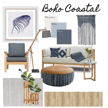 Boho Coastal Interior Design Mood Board by ClaireT on Style Sourcebook