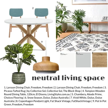 Neutral Living Space Interior Design Mood Board by Shanna McLean on Style Sourcebook