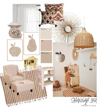 Pink Kids Bedroom Interior Design Mood Board by Shannah Lea Interiors on Style Sourcebook