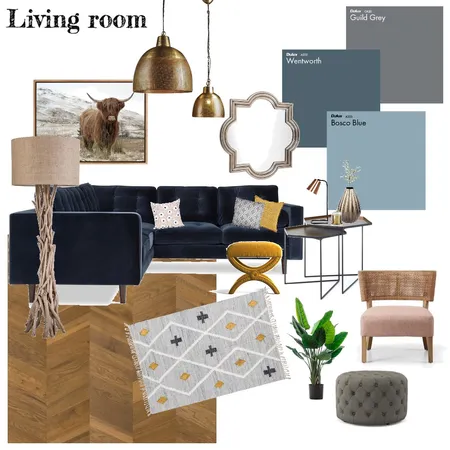 Living room: Module 10 Interior Design Mood Board by lizziemcal on Style Sourcebook