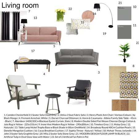 Triadic living room Interior Design Mood Board by Veronikak. on Style Sourcebook