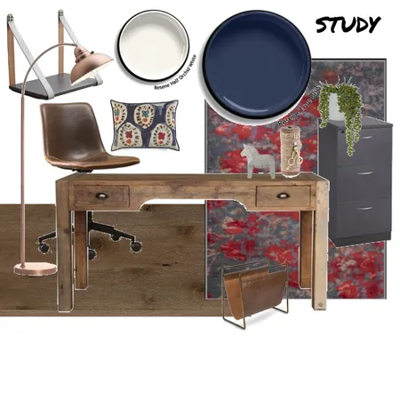 Rustic Modern Australian Study Interior Design Mood Board by BRAVE SPACE interiors on Style Sourcebook