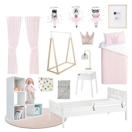 Hustle Living Girls Room Interior Design Mood Board by Thediydecorator on Style Sourcebook