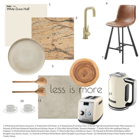 Less is more in the kitchen Interior Design Mood Board by tiffinandtable on Style Sourcebook