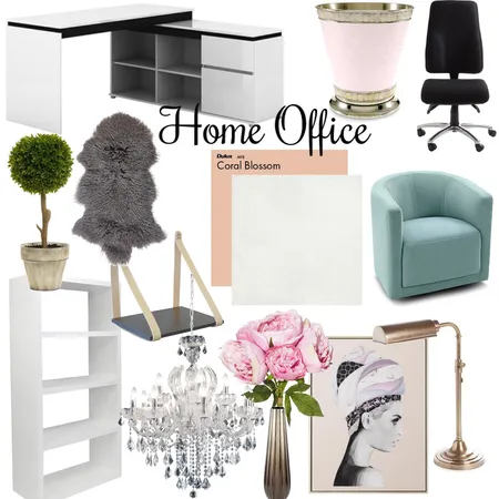 Chic Office Interior Design Mood Board by Black Dahlia Interiors on Style Sourcebook