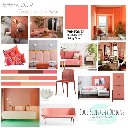 Pantone 2019 - Living Coral Interior Design Mood Board by Taylah O'Brien on Style Sourcebook