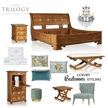 Luxury Bedroom Styling Interior Design Mood Board by Trilogy on Style Sourcebook