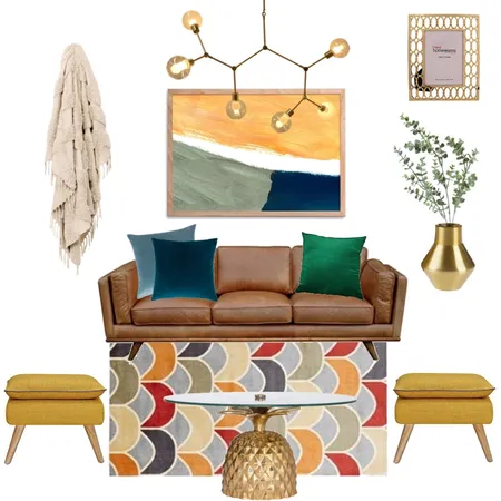 retro living room Interior Design Mood Board by ES Abode on Style Sourcebook