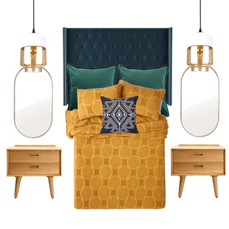 retro bedroom Interior Design Mood Board by ES Abode on Style Sourcebook