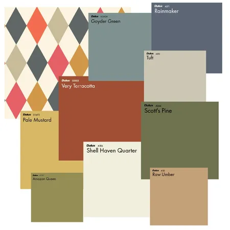 retro colour pallet Interior Design Mood Board by ES Abode on Style Sourcebook