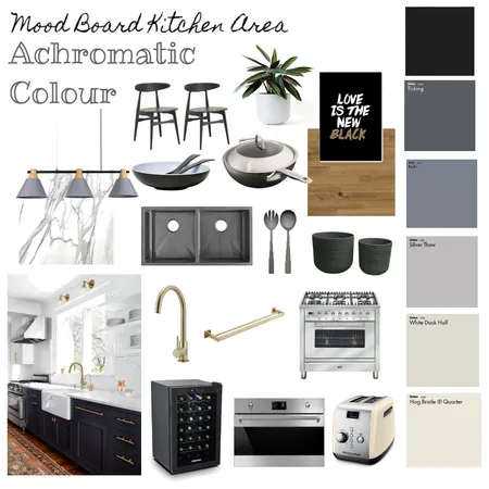 Achromatic Colors Interior Design Mood Board by ditaduck14 on Style Sourcebook
