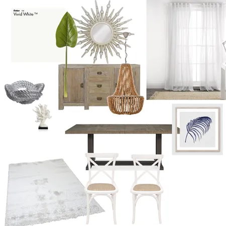Coastal Dining Interior Design Mood Board by SunnyChicHome on Style Sourcebook
