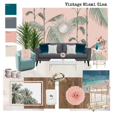 Vintage Miami Glam Interior Design Mood Board by AlainaPhillippi on Style Sourcebook