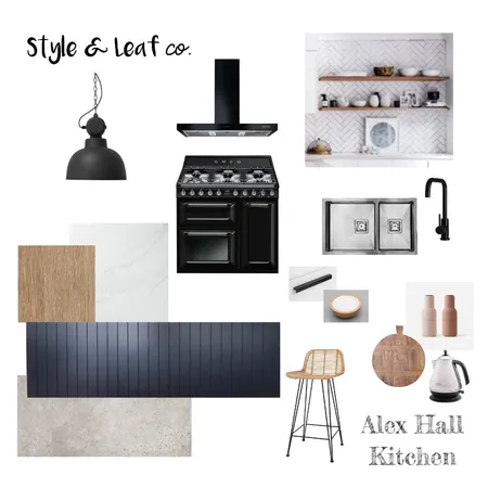 Alex Hall Kitchen Concept Interior Design Mood Board by Style and Leaf Co on Style Sourcebook