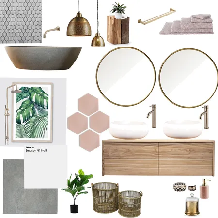 Pink &amp; gold Interior Design Mood Board by Ashleekeir on Style Sourcebook