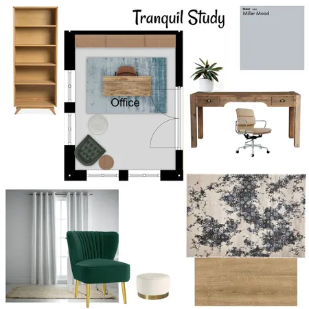 Tranquil Study Interior Design Mood Board by MadelineHaggerty on Style Sourcebook