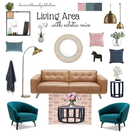 Living Room ecletic Interior Design Mood Board by HomelyAddiction on Style Sourcebook