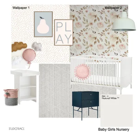 Baby Girls Nursery Interior Design Mood Board by Studiotrace on Style Sourcebook