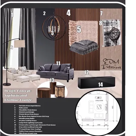 Sophisticated Glamour Interior Design Mood Board by Shaista on Style Sourcebook