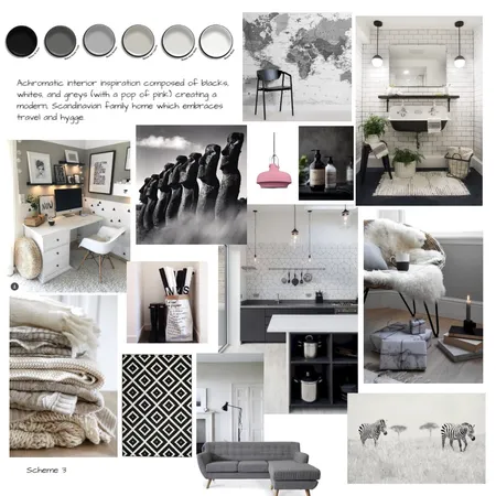 Achromatic Home Interior Design Mood Board by Bluebell Revival on Style Sourcebook