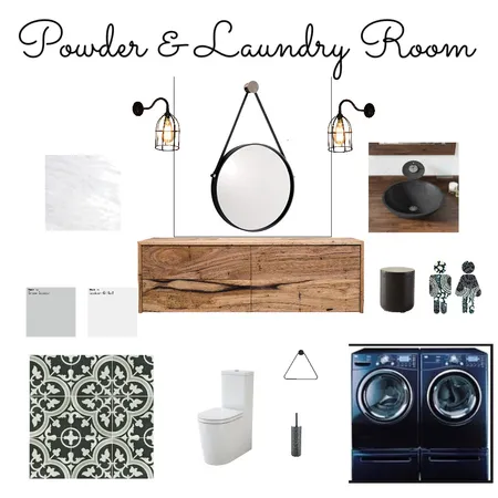 Powder &amp; Laundry Room Interior Design Mood Board by JanaRaven on Style Sourcebook