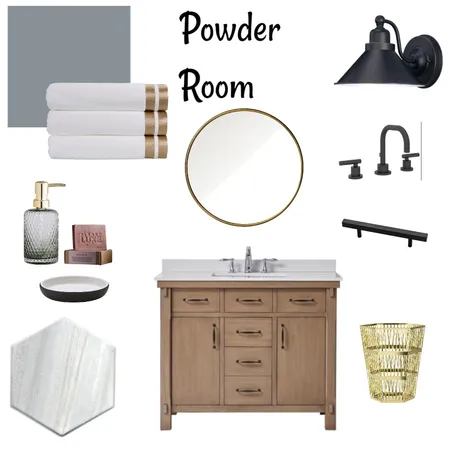 Powder Room Interior Design Mood Board by MadelineHaggerty on Style Sourcebook