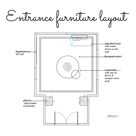 entrance furniture layout op. 1 Interior Design Mood Board by InStyle Idea on Style Sourcebook