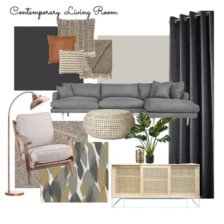 Contemporary Living Room Interior Design Mood Board by nlburnett on Style Sourcebook