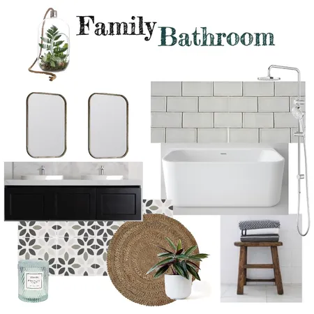 Family Bathroom  (GREY) Interior Design Mood Board by aphraell on Style Sourcebook
