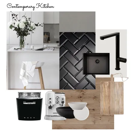 Contemporary Kitchen Interior Design Mood Board by nlburnett on Style Sourcebook