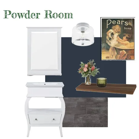 Powder Room (Navy) Interior Design Mood Board by aphraell on Style Sourcebook