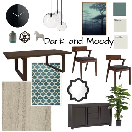 Dark and Moody Interior Design Mood Board by Breezy Interiors on Style Sourcebook
