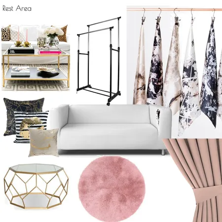 Black House Fashion - Rest Area Final Interior Design Mood Board by Paballo on Style Sourcebook