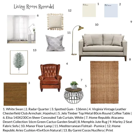 Living Room Remodel Interior Design Mood Board by aportwood on Style Sourcebook