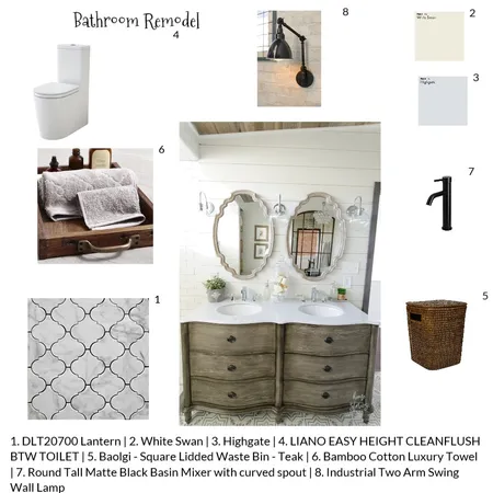 Bathroom remdoel Interior Design Mood Board by aportwood on Style Sourcebook
