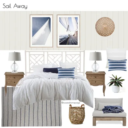 Sail Away Bedroom Interior Design Mood Board by CoastalHomePaige on Style Sourcebook