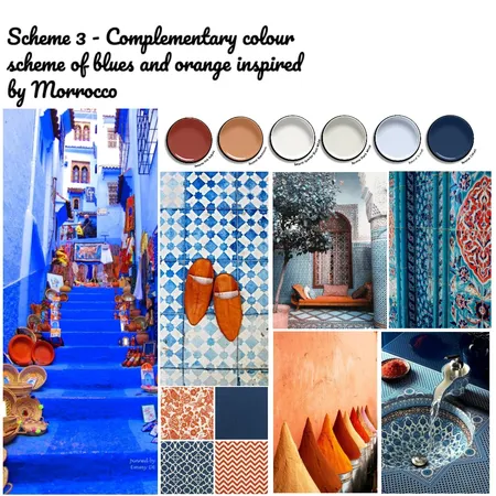 Complementary - Blue and Orange Interior Design Mood Board by laurelle on Style Sourcebook